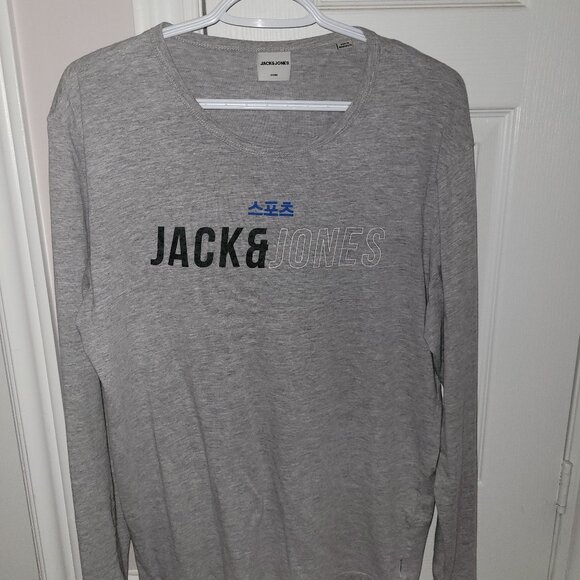 Jack & Jones Long Sleeve Crewneck T-Shirt - Picture 1 of 4